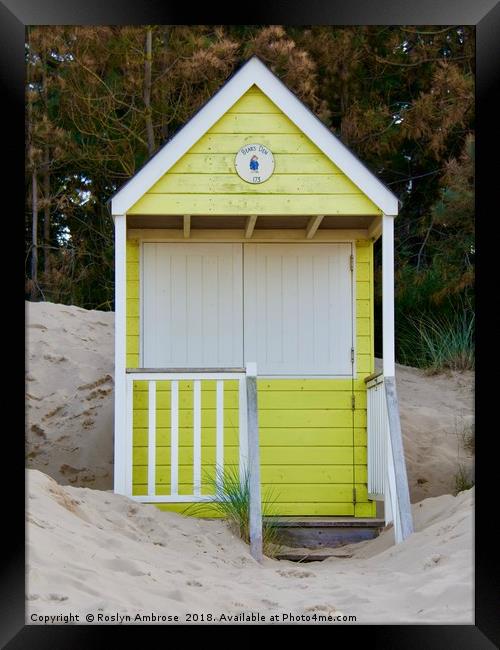 Beach Hut 173 "Bears Den" Wells-Next-The-Sea Framed Print by Ros Ambrose