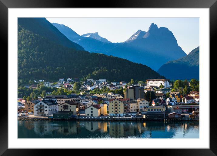 Åndalsnes waterfront  Framed Mounted Print by Andrew Michael