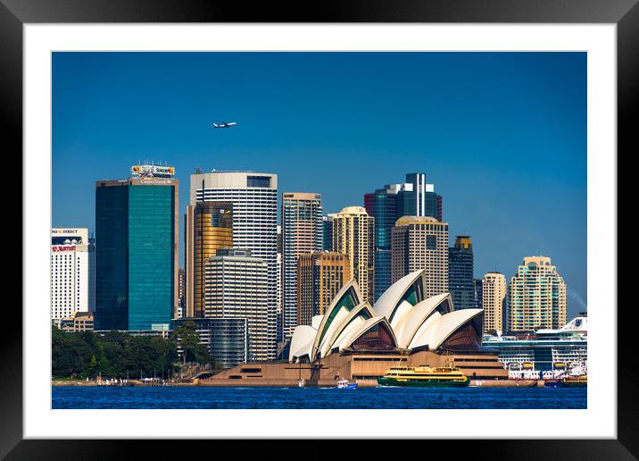 Sydney city skyline, New South Wales, Australia. Framed Mounted Print by Andrew Michael