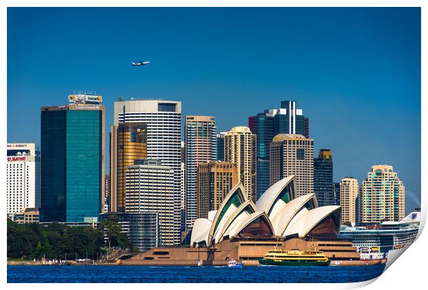 Sydney city skyline, New South Wales, Australia. Print by Andrew Michael