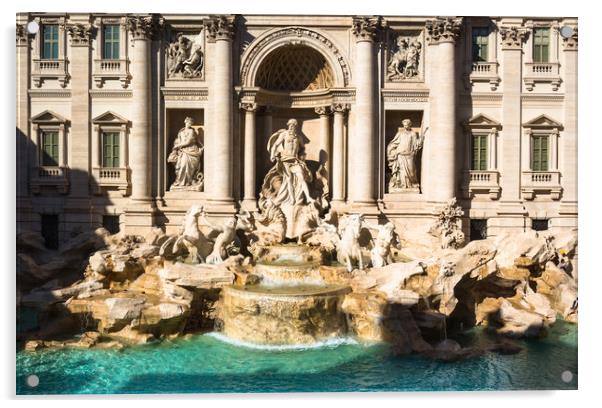 Trevi Fountain (Fontana di Trevi) in Rome Acrylic by Andrew Michael