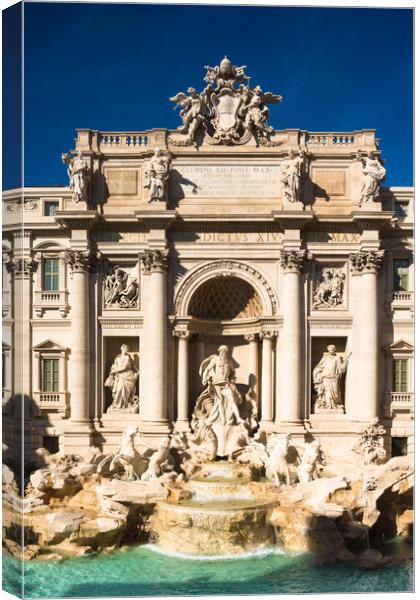 Trevi Fountain (Fontana di Trevi) in Rome Canvas Print by Andrew Michael