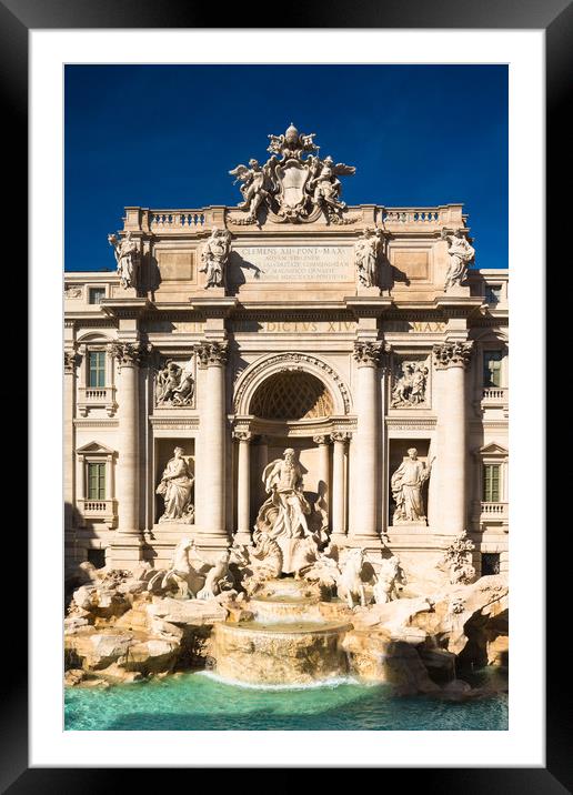 Trevi Fountain (Fontana di Trevi) in Rome Framed Mounted Print by Andrew Michael