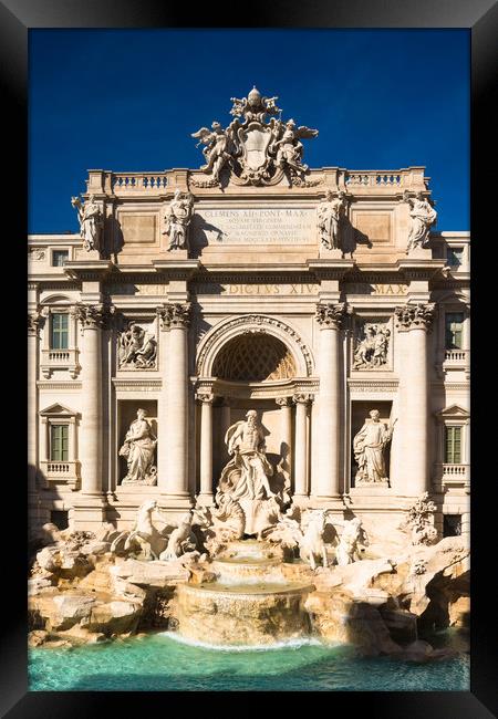 Trevi Fountain (Fontana di Trevi) in Rome Framed Print by Andrew Michael