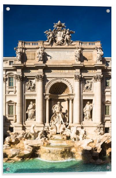 Trevi Fountain (Fontana di Trevi) in Rome Acrylic by Andrew Michael