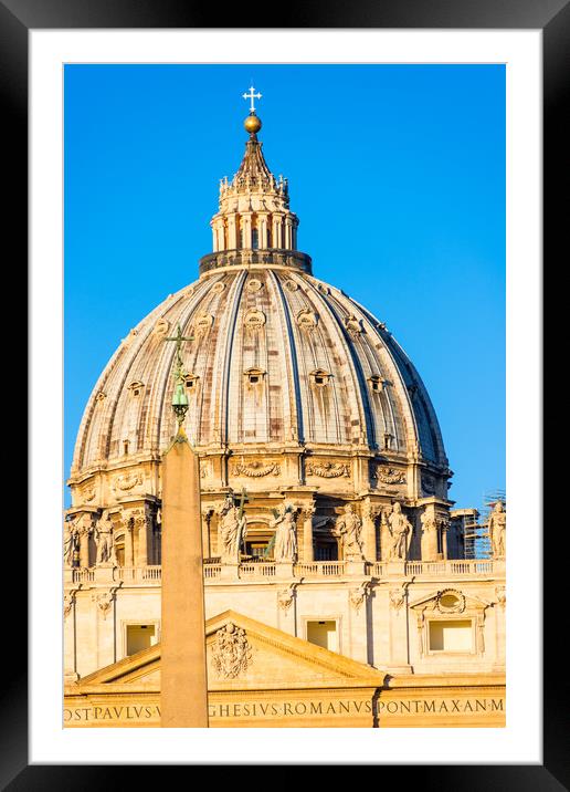 St Peter's Cathedral Cupola  Framed Mounted Print by Andrew Michael