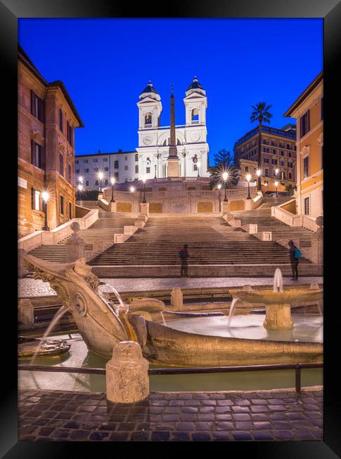 The Spanish Steps at dawn Framed Print by Andrew Michael