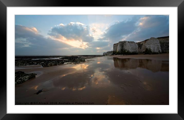 White Cliffs at Dawn Framed Mounted Print by Gill Allcock