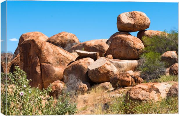Devils Marbles Canvas Print by Andrew Michael