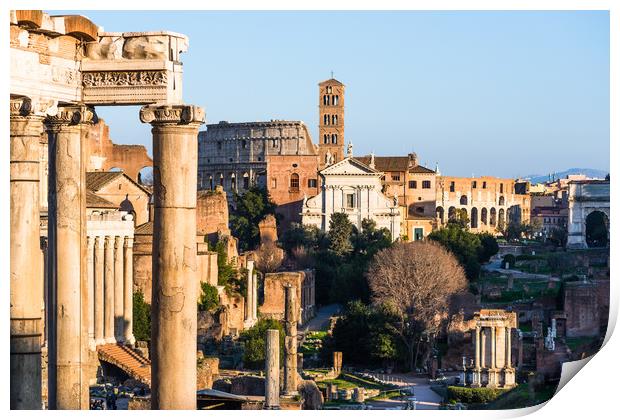 Ancient Rome city skyline Print by Andrew Michael