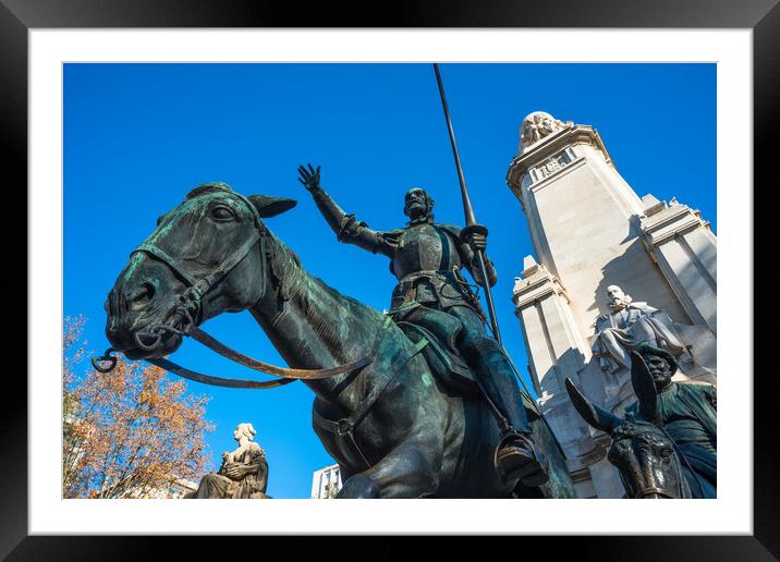Don Quixote and Sancho Panza Framed Mounted Print by Andrew Michael