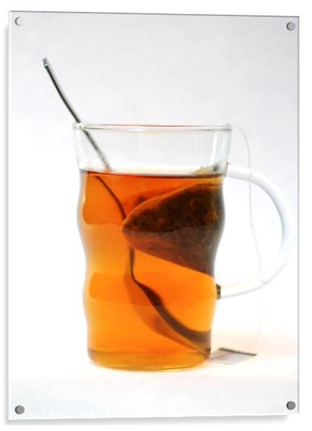 Glass cup of tea Acrylic by PhotoStock Israel