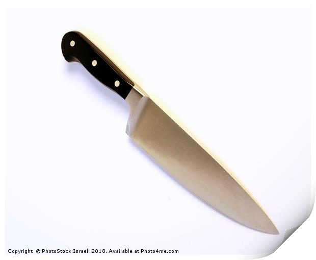 Kitchen Knife on white background  Print by PhotoStock Israel