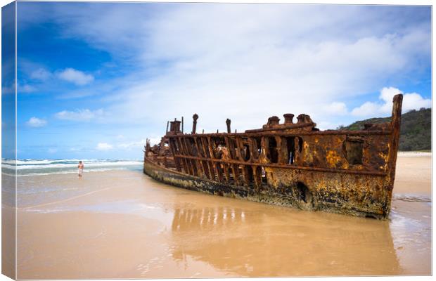 Maheno Shipwreck, Fraser Island Canvas Print by Andrew Michael