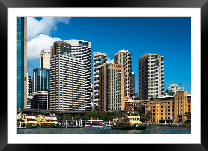 Circular Quay Framed Mounted Print by Andrew Michael