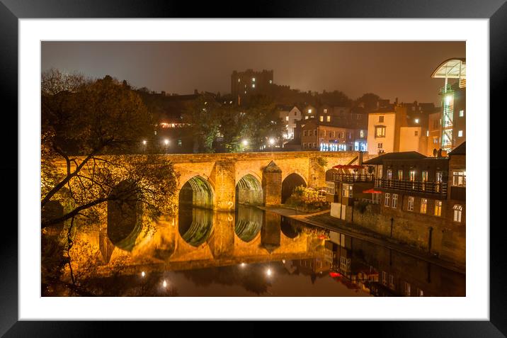 Photo's of Durham - Elvet Bridge Framed Mounted Print by Naylor's Photography