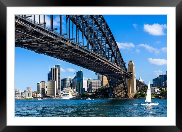 Sydney Harbour Bridge Framed Mounted Print by Andrew Michael