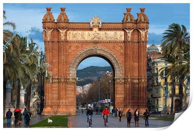 Barcelona arch Print by Andrew Michael