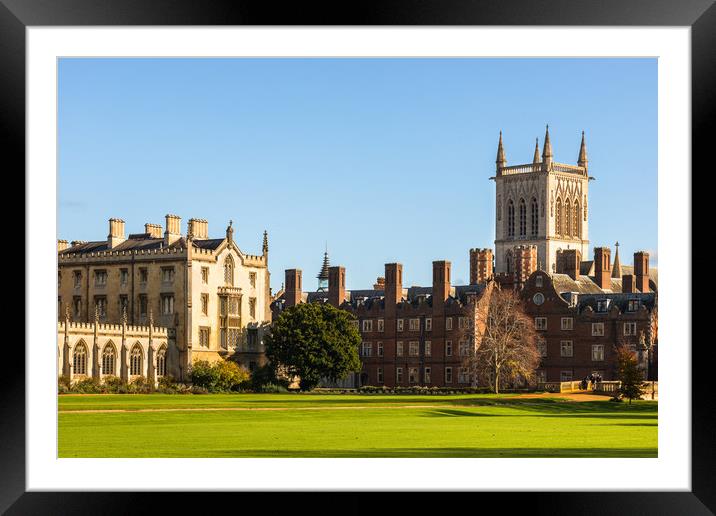 St Johns College Framed Mounted Print by Andrew Michael