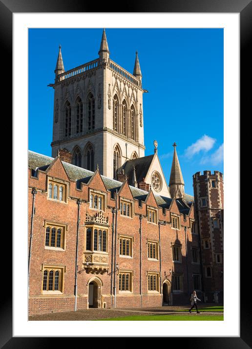 St Johns College and chapel Framed Mounted Print by Andrew Michael