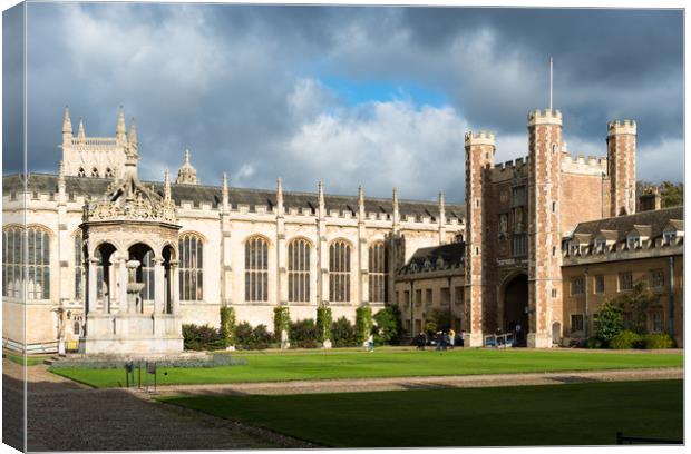 Trinity College Great Court Canvas Print by Andrew Michael