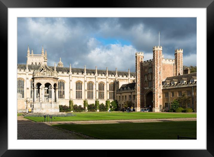 Trinity College Great Court Framed Mounted Print by Andrew Michael