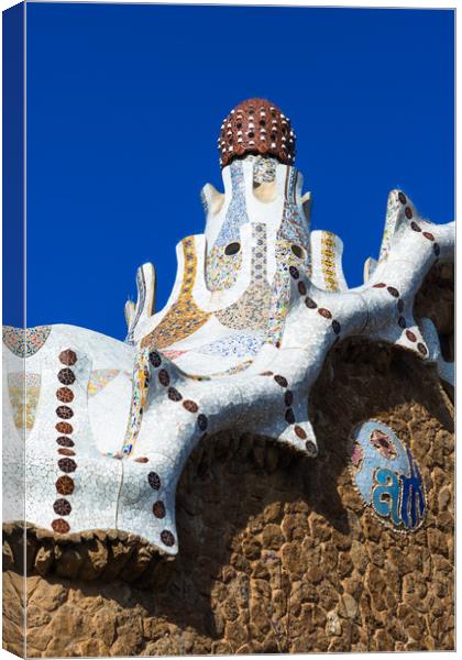 Park Guell house Canvas Print by Andrew Michael