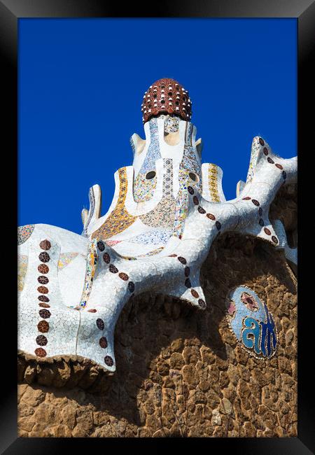 Park Guell house Framed Print by Andrew Michael