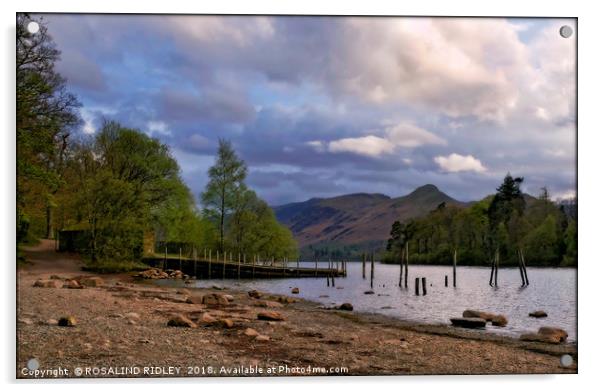 "Evening light Derwent water" Acrylic by ROS RIDLEY