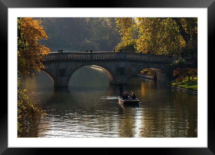 Clare College bridge Cambridge Framed Mounted Print by Andrew Michael