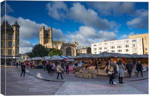 Market Square and Great St Marys Church Canvas Print by Andrew Michael