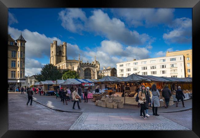 Market Square and Great St Marys Church Framed Print by Andrew Michael