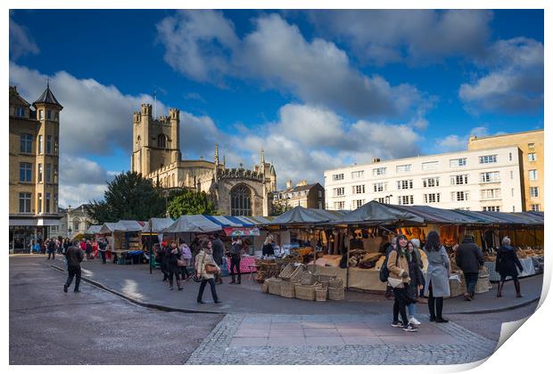 Market Square and Great St Marys Church Print by Andrew Michael
