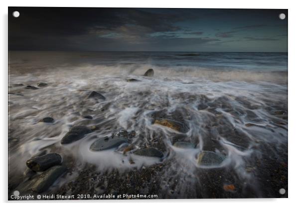 Marine Beach, Criccieth  Acrylic by Heidi Stewart