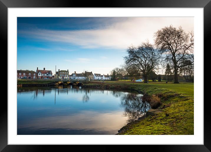 Scenic views over the still waters of the Causeway Framed Mounted Print by Andrew Michael