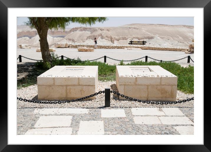 grave of David and Pola Ben Gurion Framed Mounted Print by PhotoStock Israel