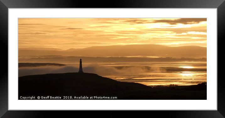 Misty Sunrise over Ulverston and Hoad Framed Mounted Print by Geoff Beattie