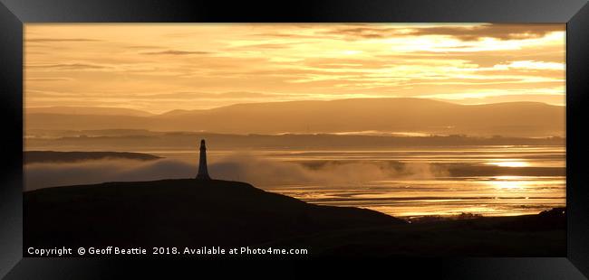 Misty Sunrise over Ulverston and Hoad Framed Print by Geoff Beattie