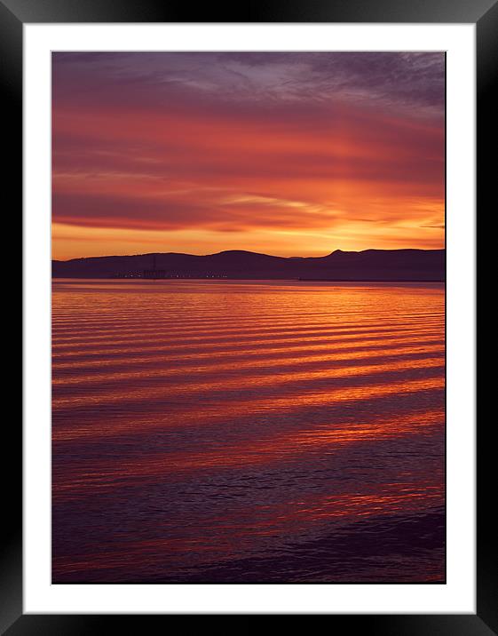 Red Sky at Night Framed Mounted Print by james sanderson