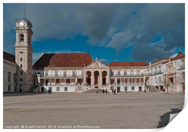 Coimbra University in Portugal Print by Angelo DeVal