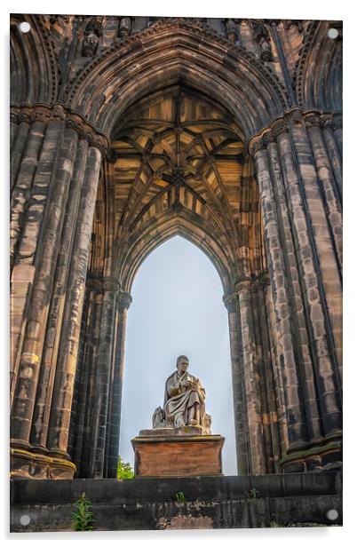Edinburgh Sir Walter Scott Monument Acrylic by Antony McAulay
