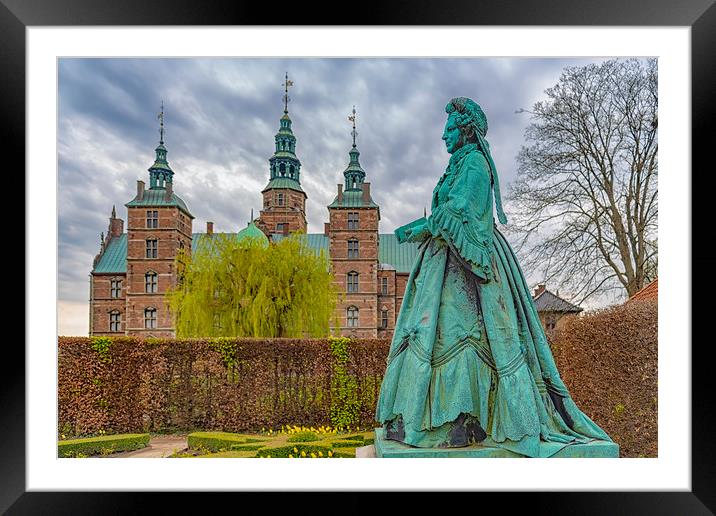 Statue at Rosenborg Castle Framed Mounted Print by Antony McAulay