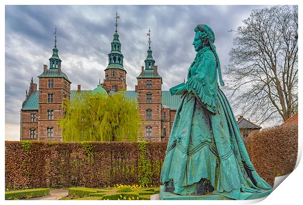 Statue at Rosenborg Castle Print by Antony McAulay