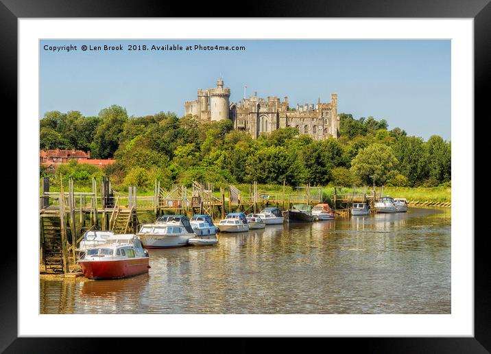 Arundel Castle and the River Arun Framed Mounted Print by Len Brook