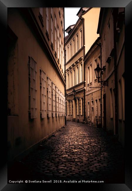 Dark Street Framed Print by Svetlana Sewell