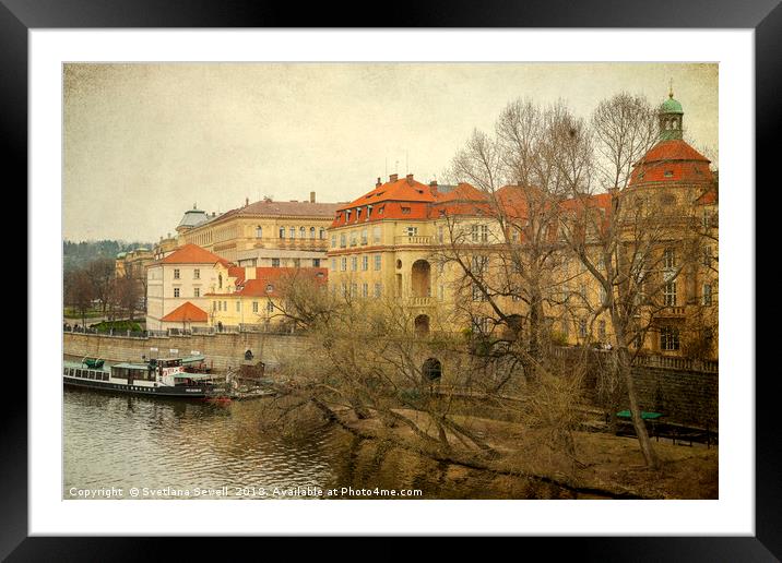 One side on a river Framed Mounted Print by Svetlana Sewell