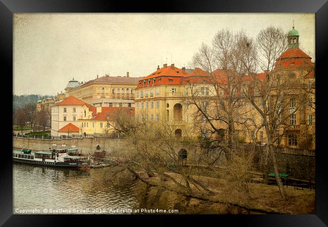 One side on a river Framed Print by Svetlana Sewell
