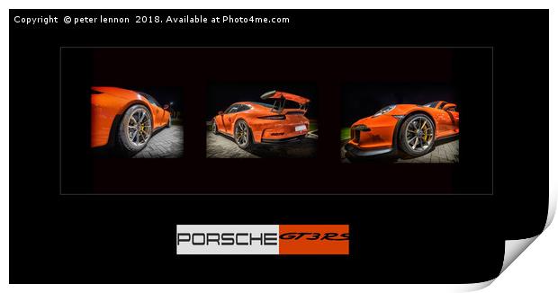 Porsche 911 GT3S Print by Peter Lennon