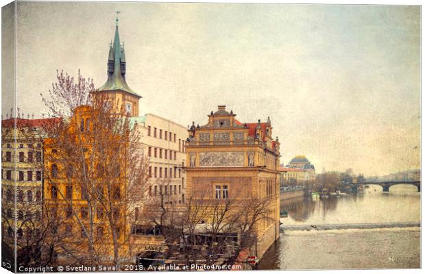 View on a river Canvas Print by Svetlana Sewell