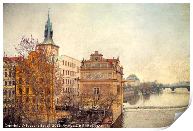 View on a river Print by Svetlana Sewell